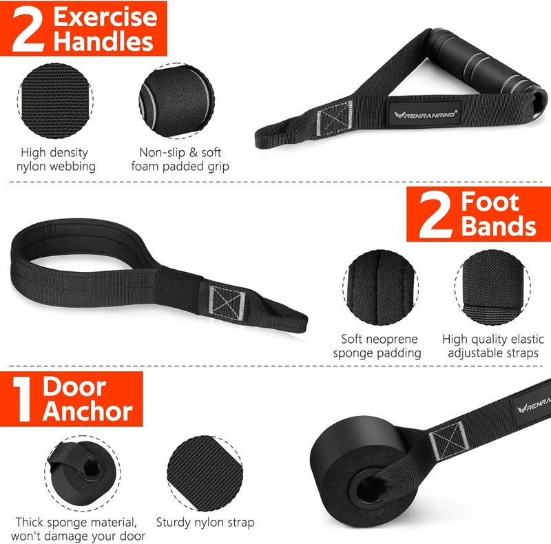 RENRANRING Pilates Bar Kit with Resistance Bands, Multifunctional Pilates Bar for Women & Men with Heavy-Duty Metal Adjustment Buckle, Pilates Home Equipment for Full BodyWorkouts - Image 3